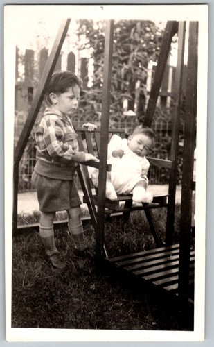 Vtg snapshot boy pushing - vtg,