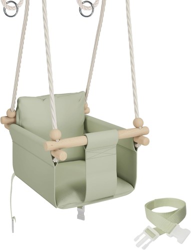 Wooden baby toddler swing - &,
