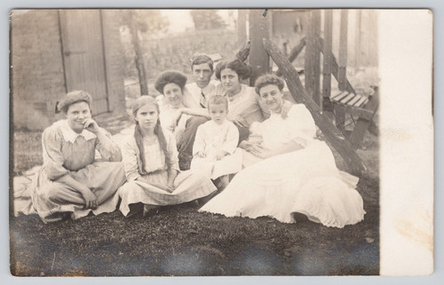 Postcard rppc happy young - rppc,